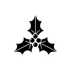 creative details Holly Leaves Icon Vector Illustration