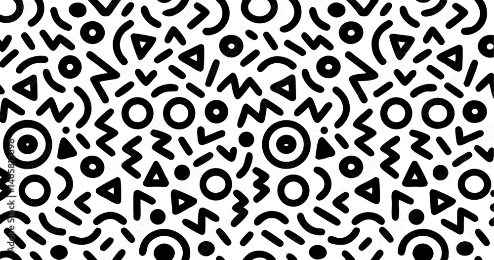 Poster geometric pattern: a captivating geometric pattern comprised of various shapes forms an intriguing d