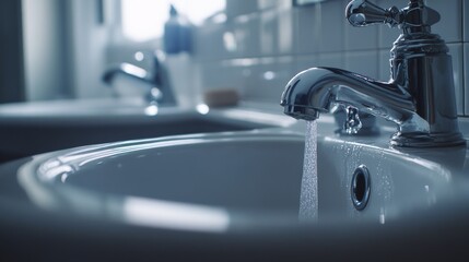 Plumber installing a sink in a bathroom. Featuring precision and expertise