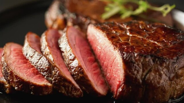 grilled steak on the grill