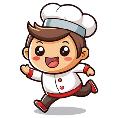 Cute Chef Running
