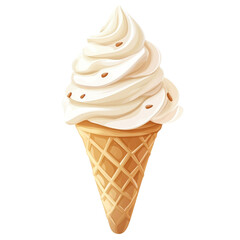 Creamy vanilla ice cream cone sweet treat summer delight