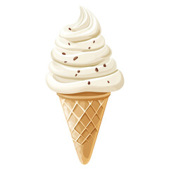 Creamy vanilla ice cream cone delicious sweet treat summer joy