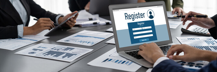 Online registration form for brisk form filling on the internet website