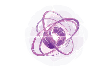 Abstract background. Pink rounded banner. Vector illustration. Colored fashionable background