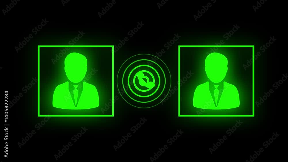 Poster digital business communication network animation. corporate communication concept with call symbol. 