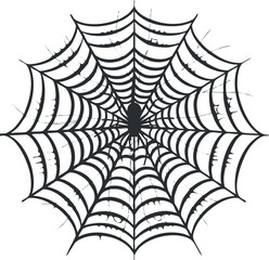 A detailed illustration of a spider web showcasing intricate patterns and design elements.
