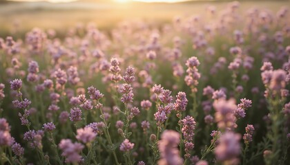 Obraz premium Coastal meadow blooms – lavender, scabiosa, sea fennel - sway gently in Cretan sunlight.