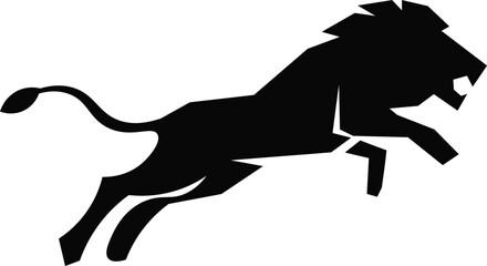 Lion vector silhouette illustration 