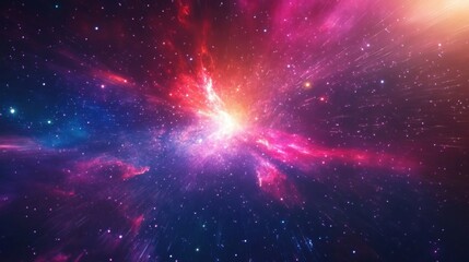 Fototapeta premium A Stunning Cosmic Explosion of Color and Light in the Vast Universe