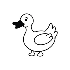 vector illustration of a duck