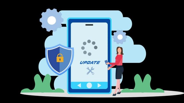 Mobile Update 2d animation video 