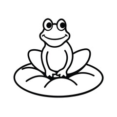 frog on white background