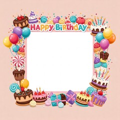birthday cake frame