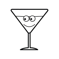 martini glass with cherry