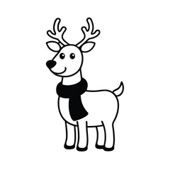 reindeer with christmas tree