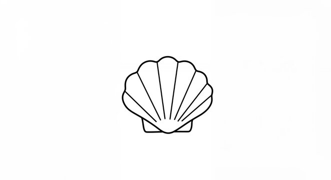 Simple seashell graphic illustration