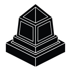 3d render of a pyramid made of cubes