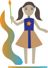 Fototapeta premium Doll logo icon vector .