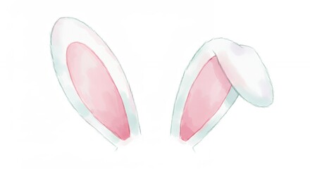 Watercolor rabbit ears design