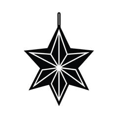 Obraz premium black star icon
