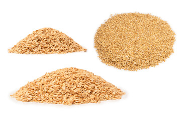 Oat-flakes isolated on a white background.