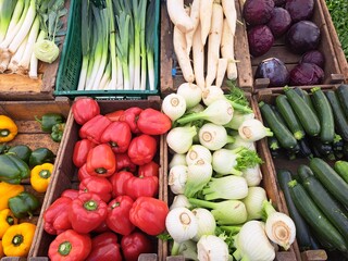 vegetables at the market