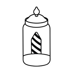 vector illustration of a bottle of milk