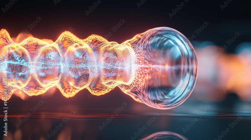 Aufkleber dynamic energy flow visualization digital art abstract futuristic environment close-up perspective c