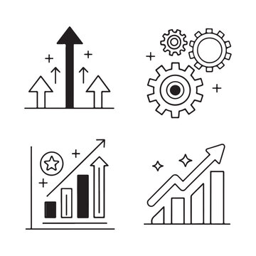 business graph icon set