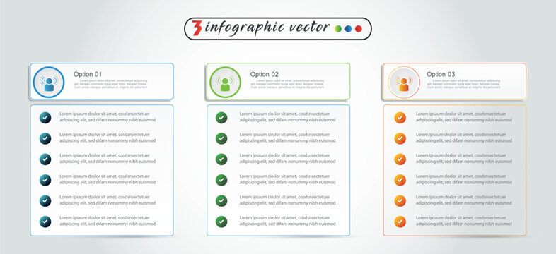 Infographic design template. Timeline concept with 3 steps. Can be used for workflow layout, Presentation, diagram, banner, Vector illustration with 3 columns options