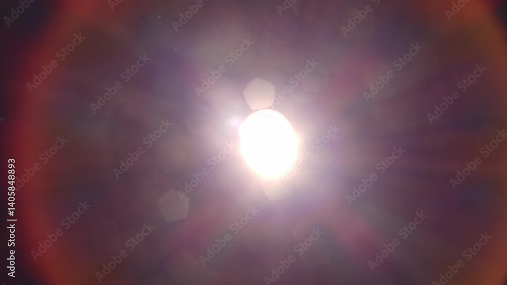 Poster abstract light reflections and bokeh effects in darkness