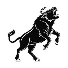 Buffalo Silhouette vector illustrator
