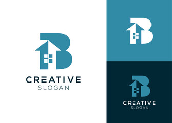 Letter B Real Estate Logo Design