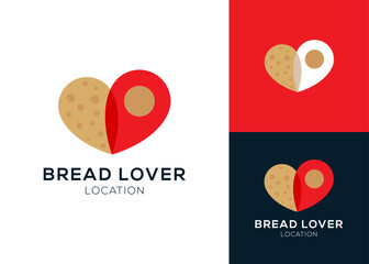 Bread Lover Location Logo Design