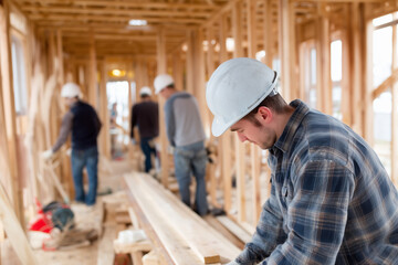 group of builders on the job