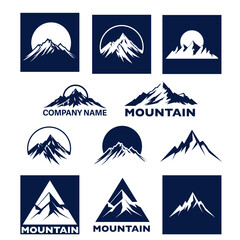 Mountain logo set. Vector illustration of a set of mountain logo.