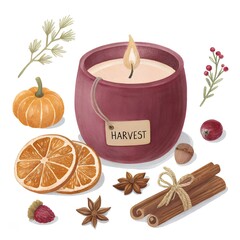 candle with spices