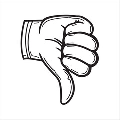 Dislike Button Vector for Social Media and User Reaction Designs