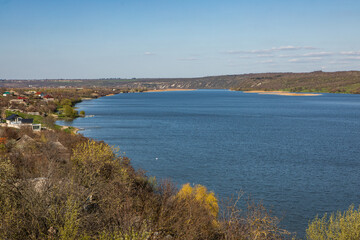 Beautiful rural landscape from the republic of Moldova. Village life in spring.