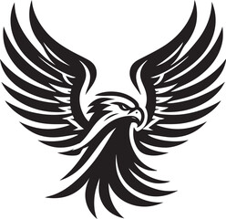 Obraz premium Falcon wing Logo Template vector black color on white background