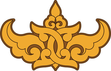 17th century Aceh tombstone top ornament in wing shape