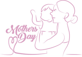 Happy Easter Bunny with Birthday Card and Family Illustration