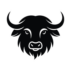 Minimalist Muskox Logo Vector Style On White