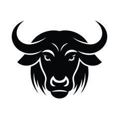 Minimalist Muskox Logo Vector Style On White