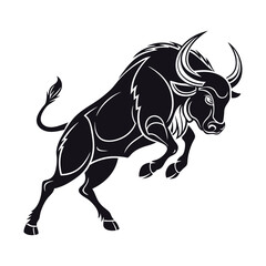 Buffalo silhouette Vector illustrator