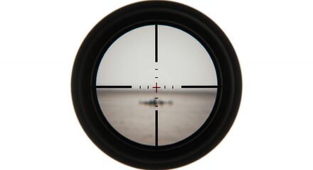 Firearm scope focusing on target