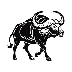Buffalo Silhouette vector illustrator
