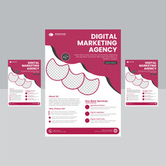 Corporate business, digital marketing agency flyer Brochure design, cover modern layout, annual report, poster, template modern layout poster flyer in A4 vector template design