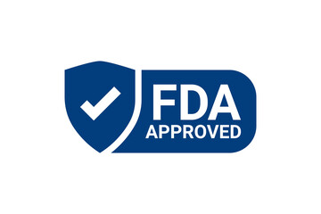 FDA Approved label transparent background.